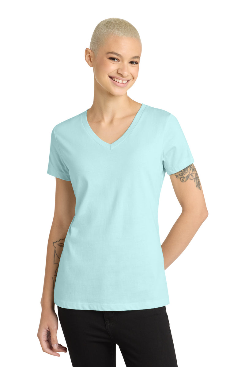 District - Women's Perfect Weight V-Neck Tee - Seaglass Blue