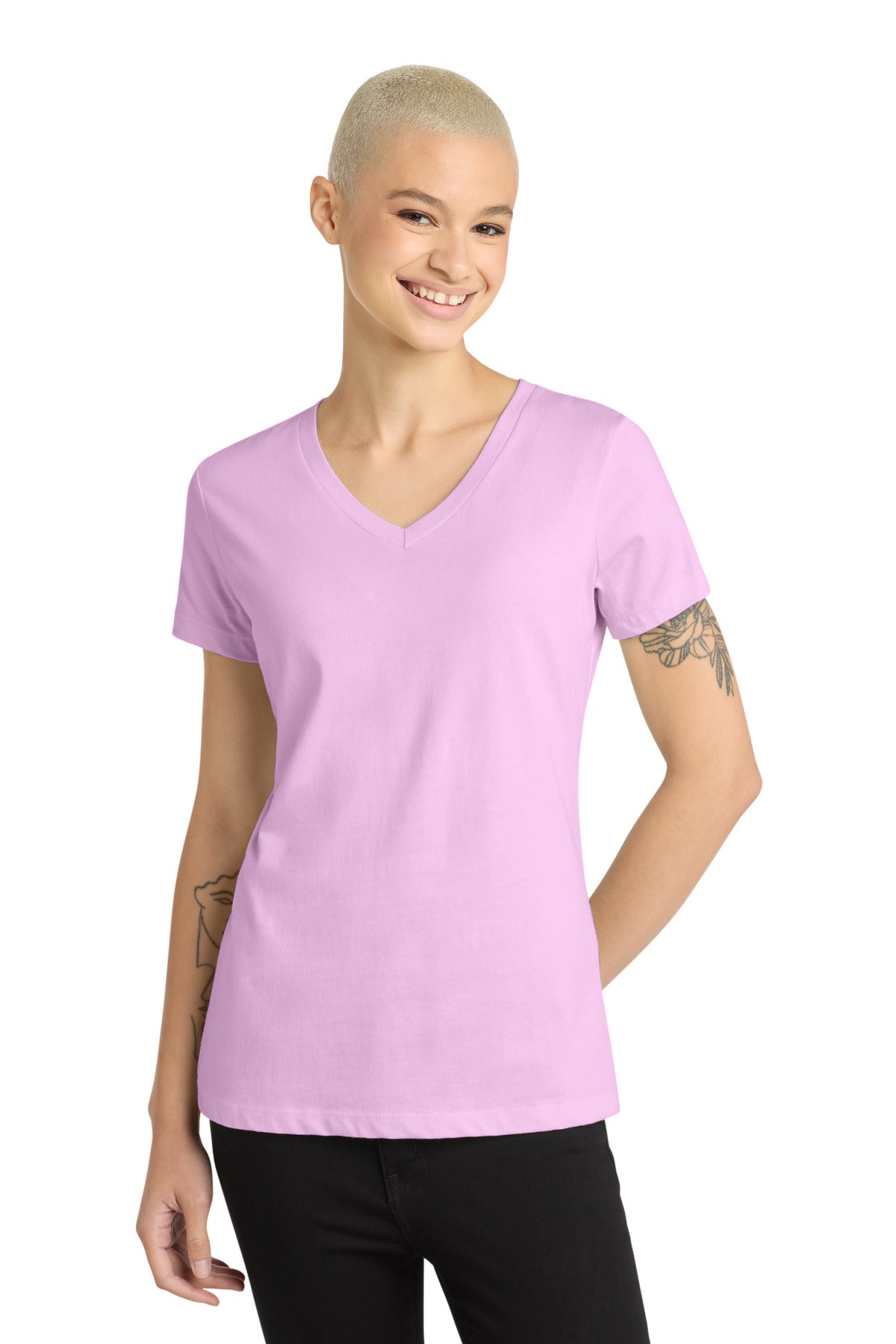 District - Women's Perfect Weight V-Neck Tee - Soft Purple
