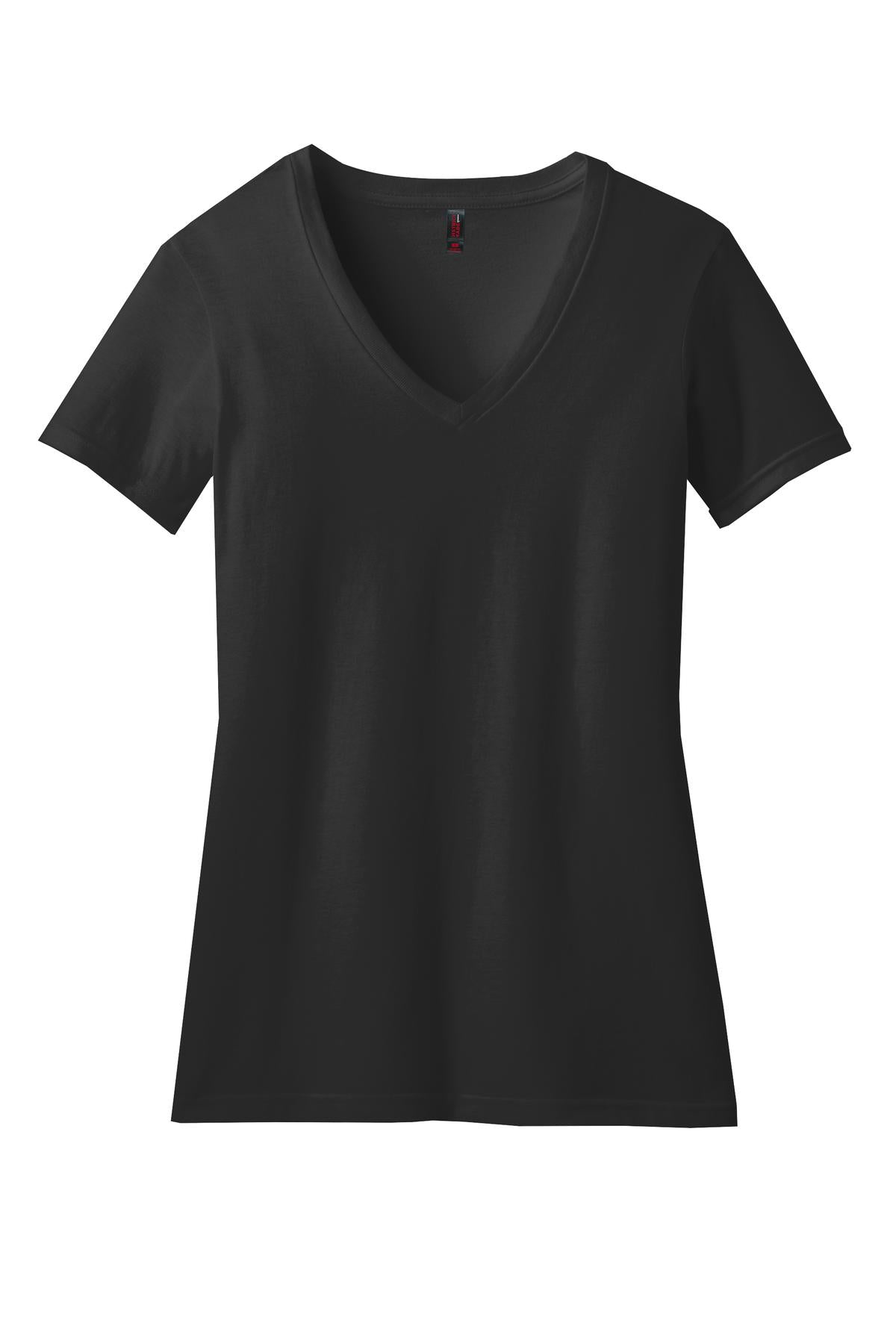 District Women's Perfect Blend CVC V-Neck Tee - Black
