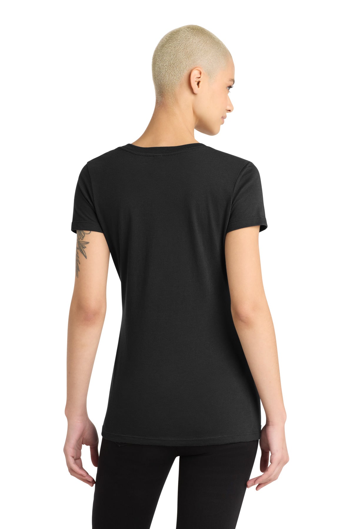 District Women's Perfect Blend CVC V-Neck Tee - Black