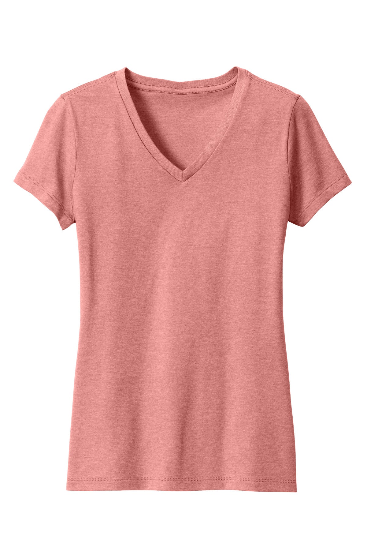 District Women's Perfect Blend CVC V-Neck Tee - Blush Frost