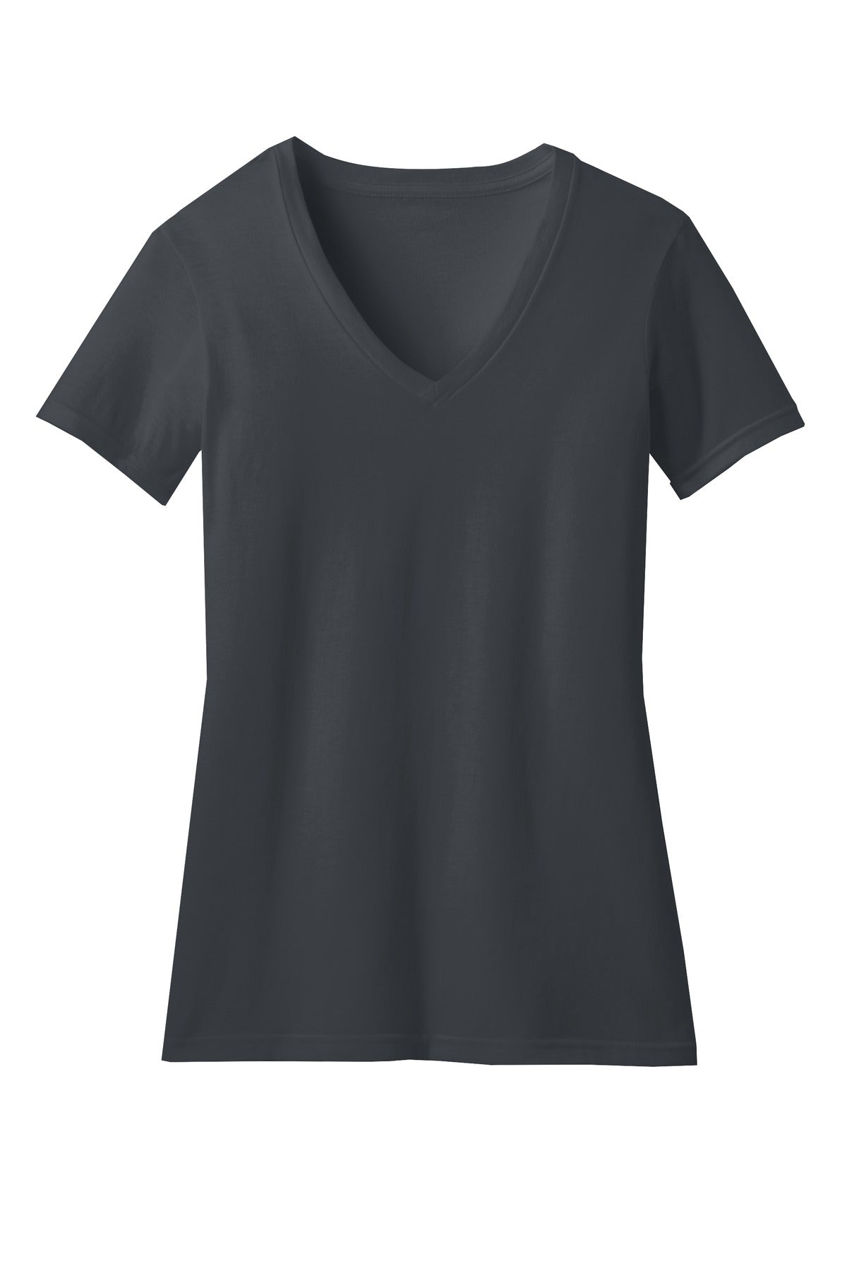 District Women's Perfect Blend CVC V-Neck Tee - Charcoal