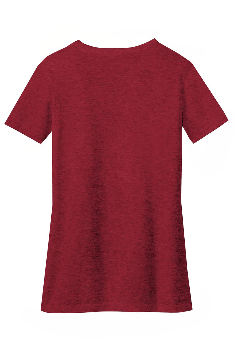 District Women's Perfect Blend CVC V-Neck Tee - Deep Royal Fleck