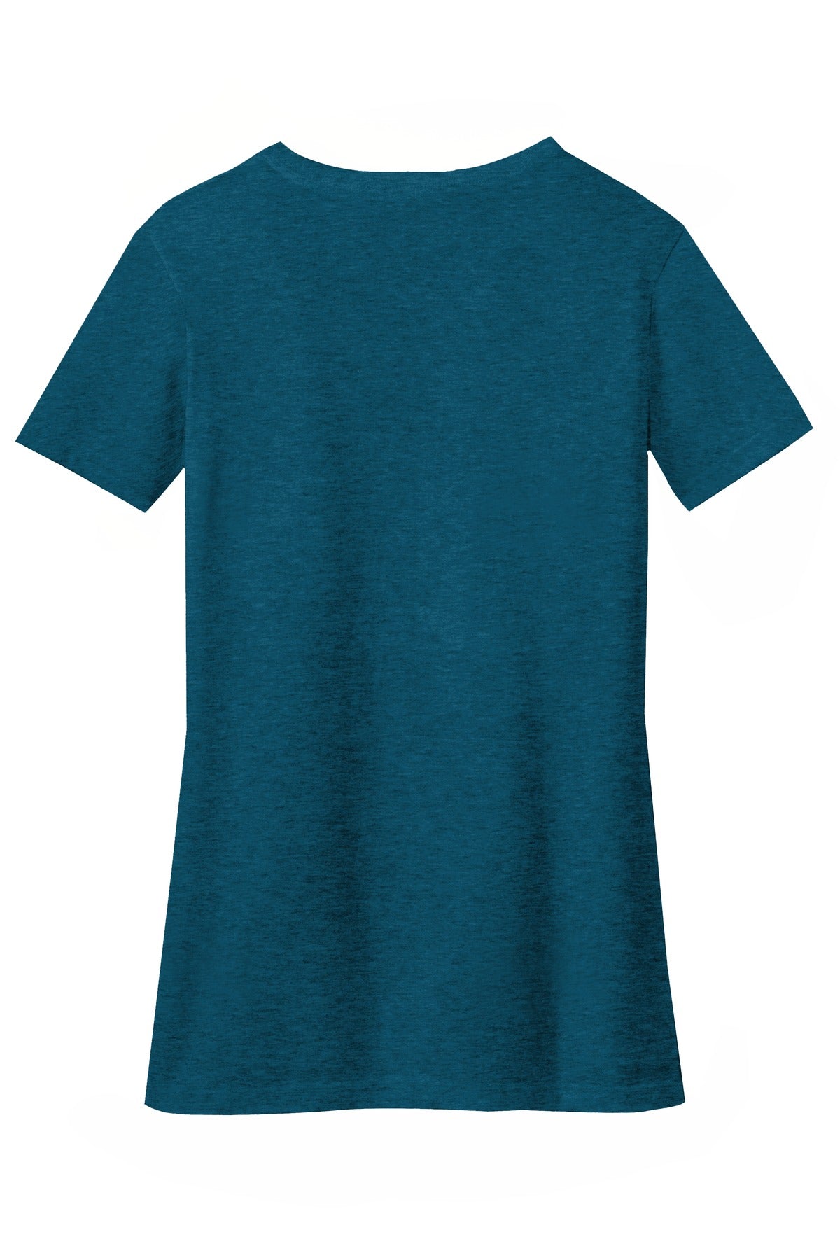 District Women's Perfect Blend CVC V-Neck Tee - Deep Turquoise Fleck