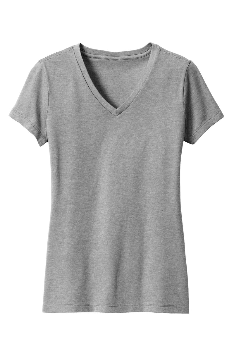 District Women's Perfect Blend CVC V-Neck Tee - Grey Frost