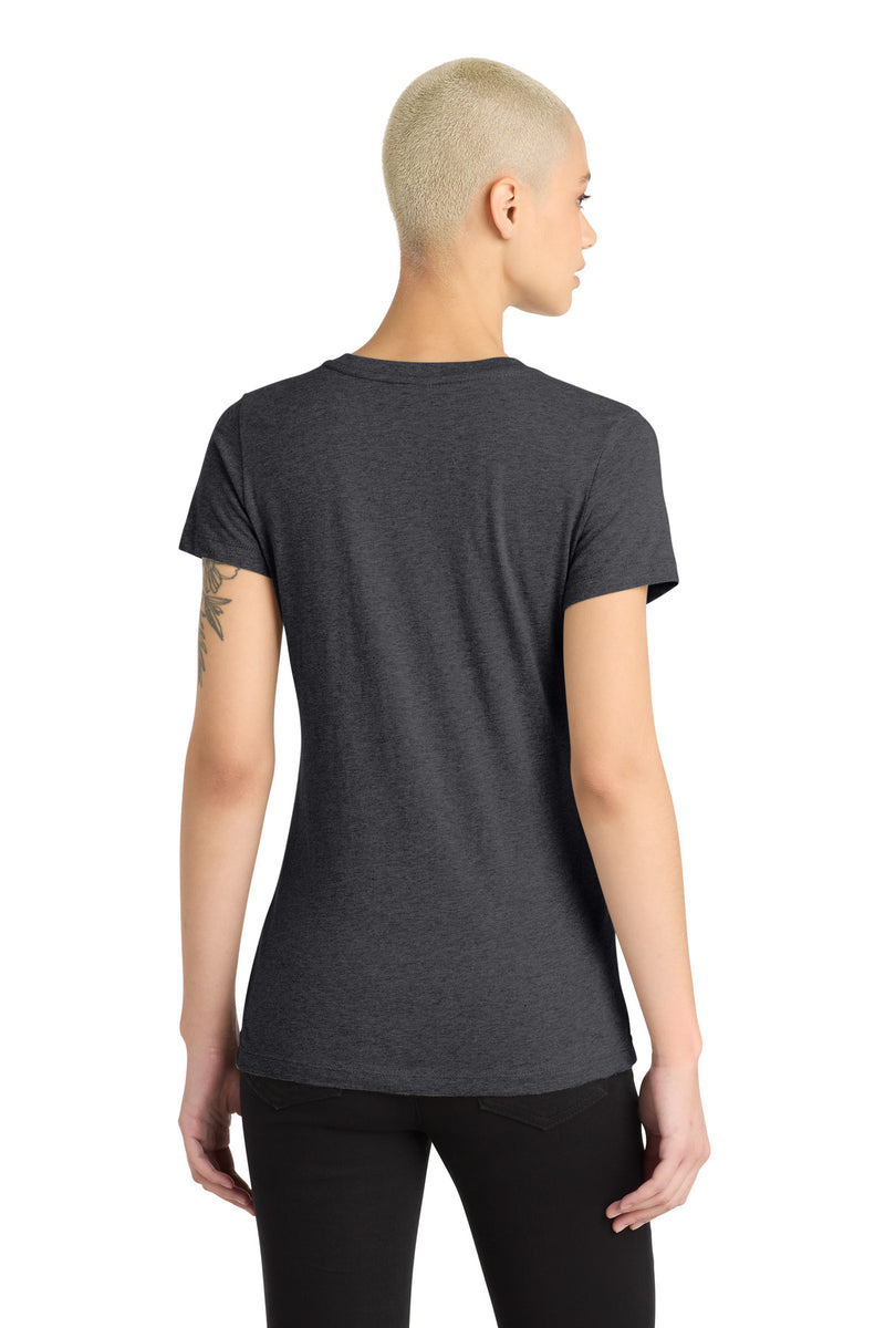 District Women's Perfect Blend CVC V-Neck Tee - Heathered Charcoal