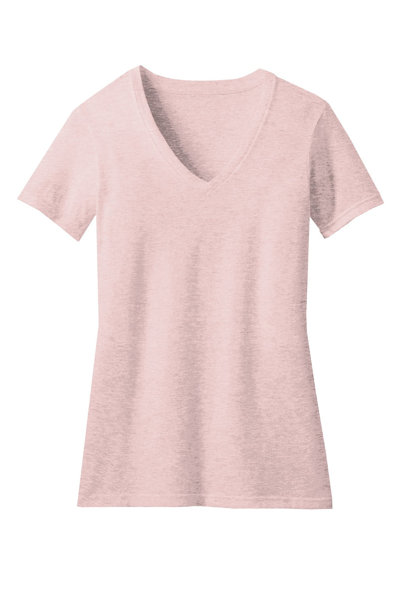 District Women's Perfect Blend CVC V-Neck Tee - Heathered Lavender