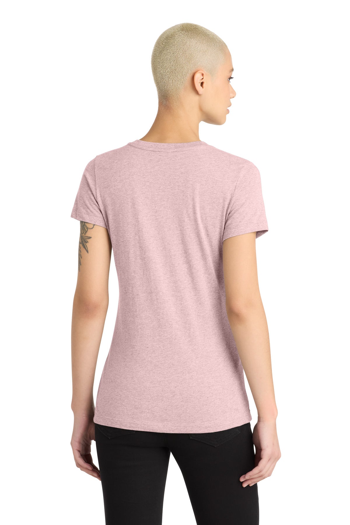 District Women's Perfect Blend CVC V-Neck Tee - Heathered Lavender