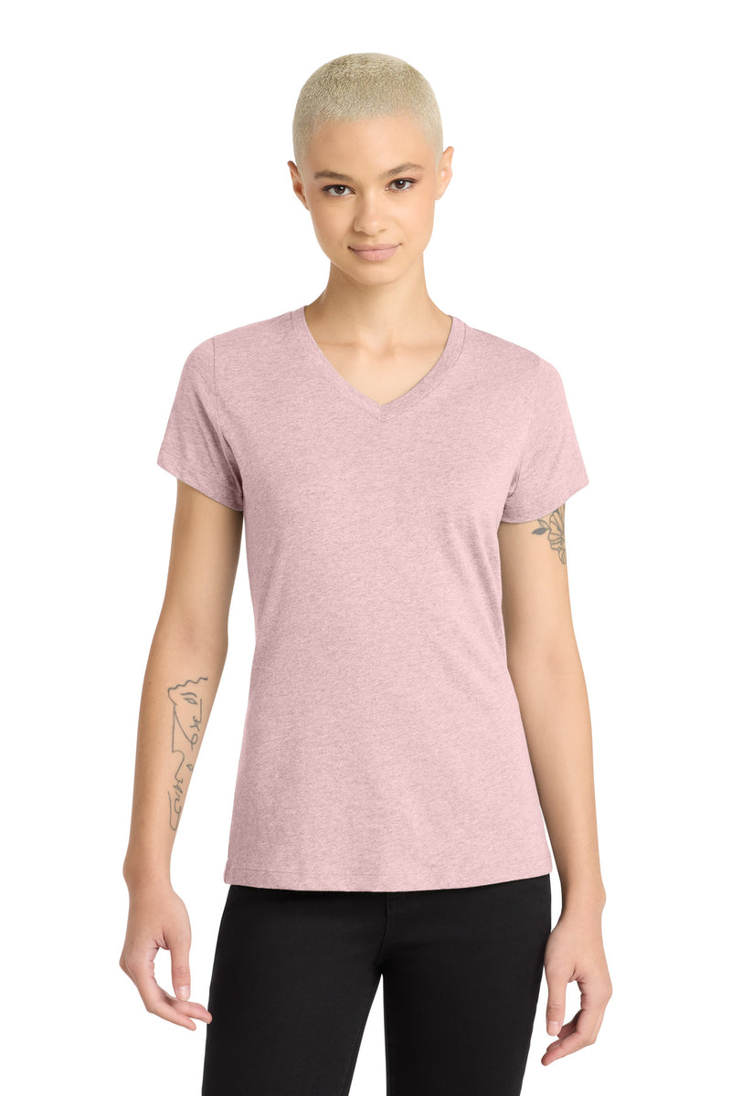 District Women's Perfect Blend CVC V-Neck Tee - Heathered Lavender