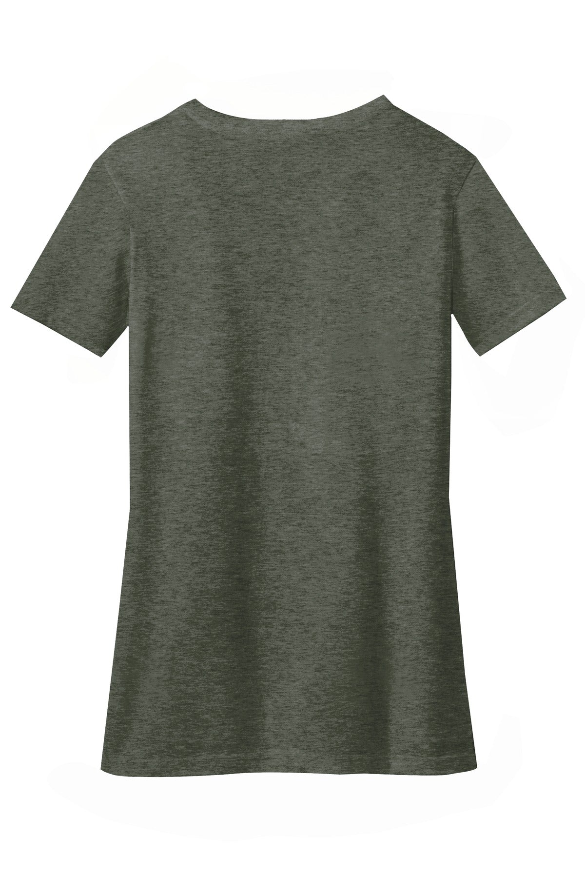 District Women's Perfect Blend CVC V-Neck Tee - Heathered Olive