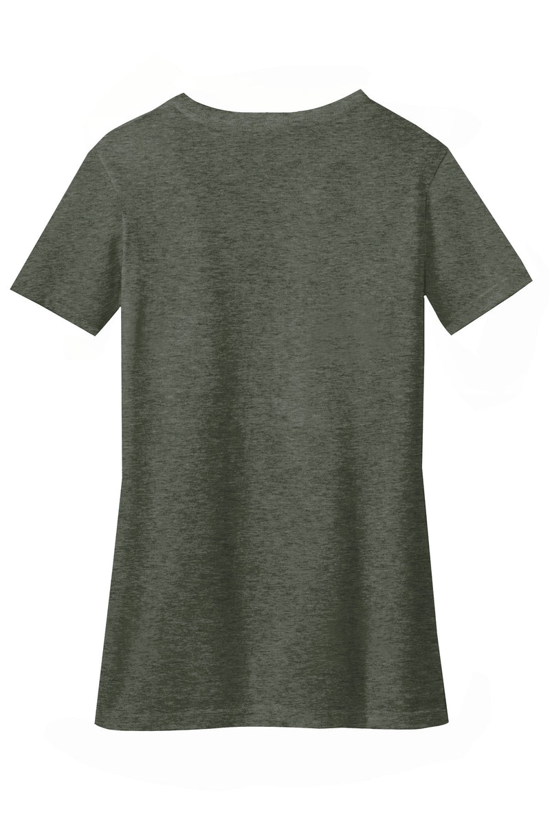 District Women's Perfect Blend CVC V-Neck Tee - Heathered Olive