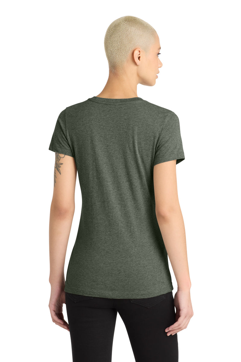District Women's Perfect Blend CVC V-Neck Tee - Heathered Olive