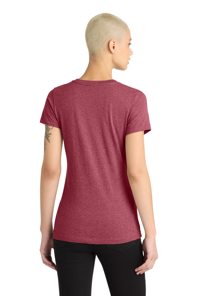 District Women's Perfect Blend CVC V-Neck Tee - Heathered Red
