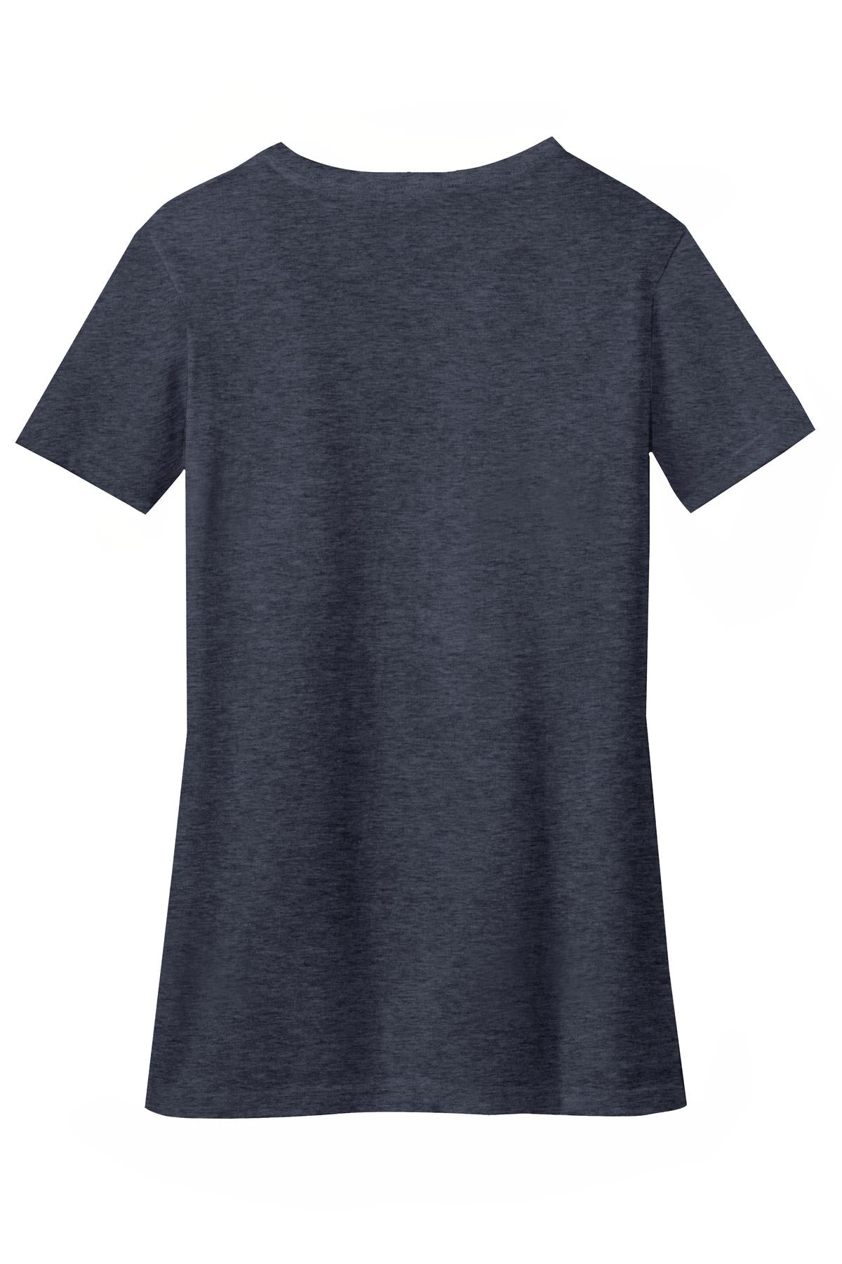 District Women's Perfect Blend CVC V-Neck Tee - Heathered Navy