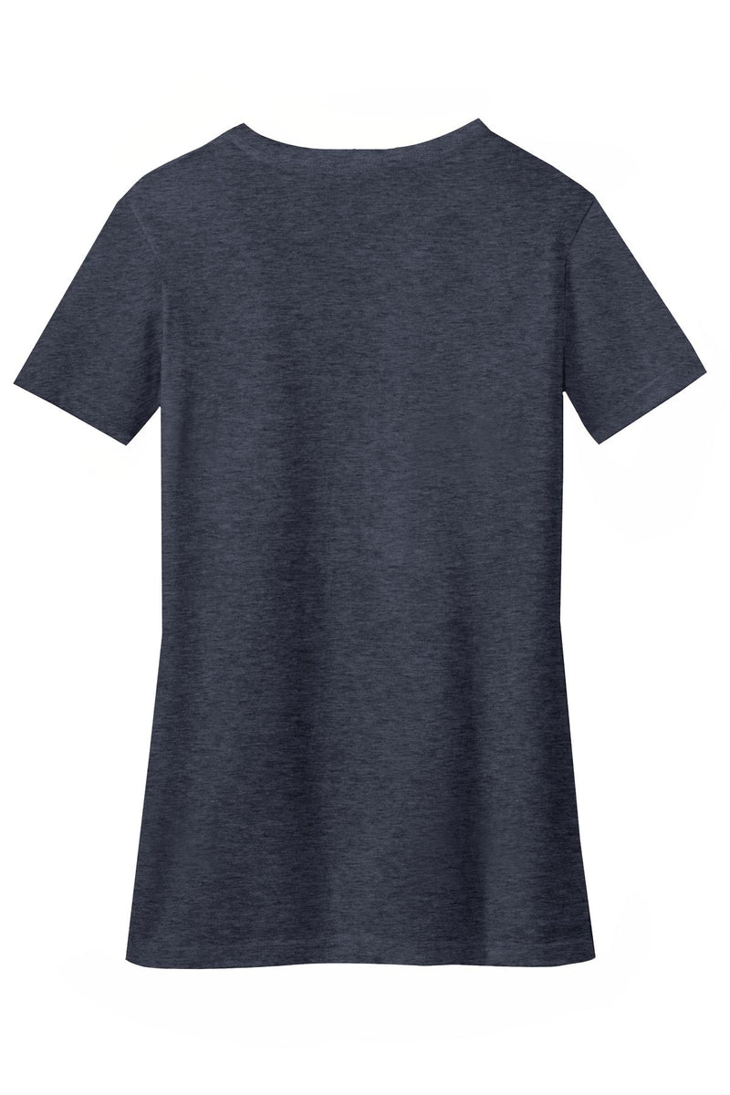 District Women's Perfect Blend CVC V-Neck Tee - Heathered Navy