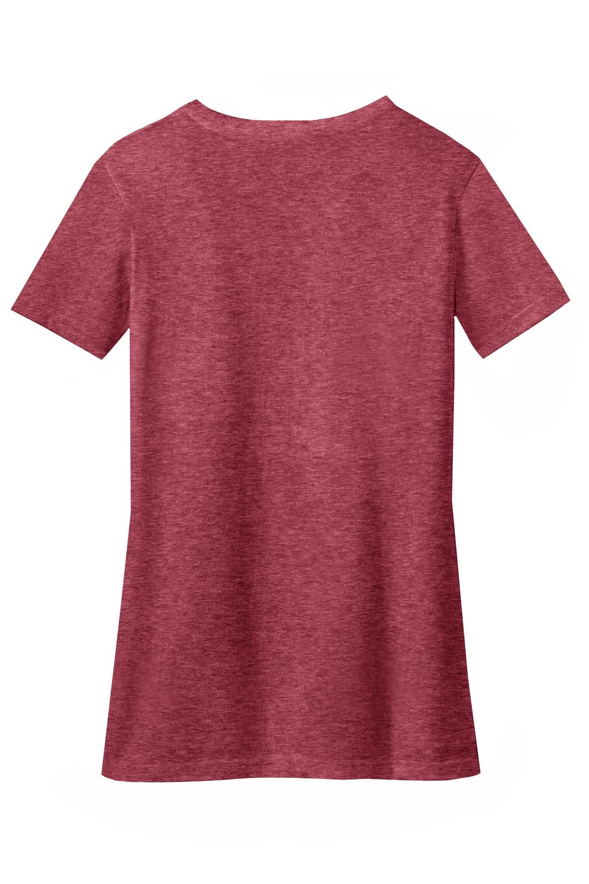 District Women's Perfect Blend CVC V-Neck Tee - Heathered Red