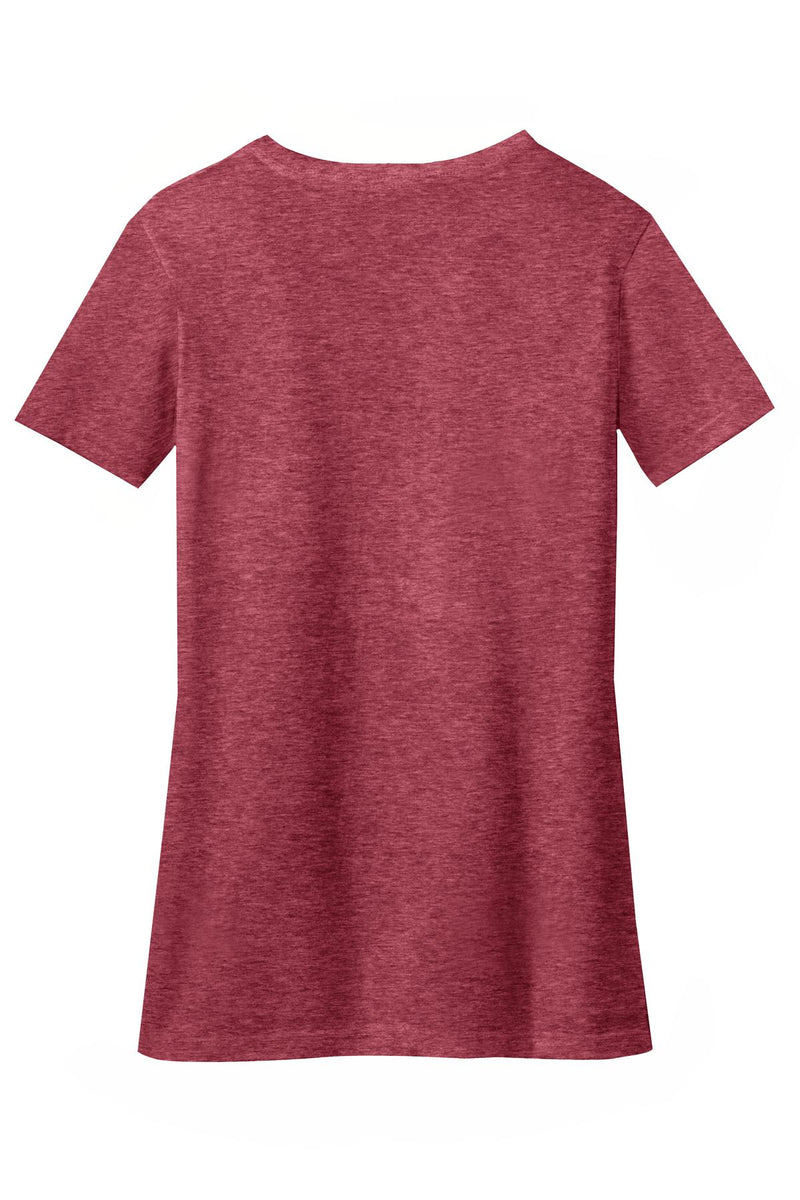 District Women's Perfect Blend CVC V-Neck Tee - Heathered Red