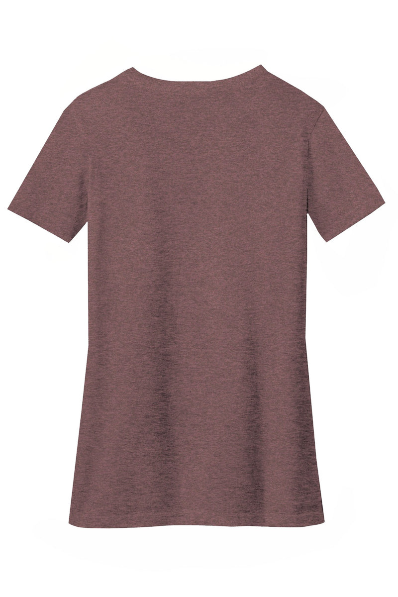 District Women's Perfect Blend CVC V-Neck Tee - Rose Fleck