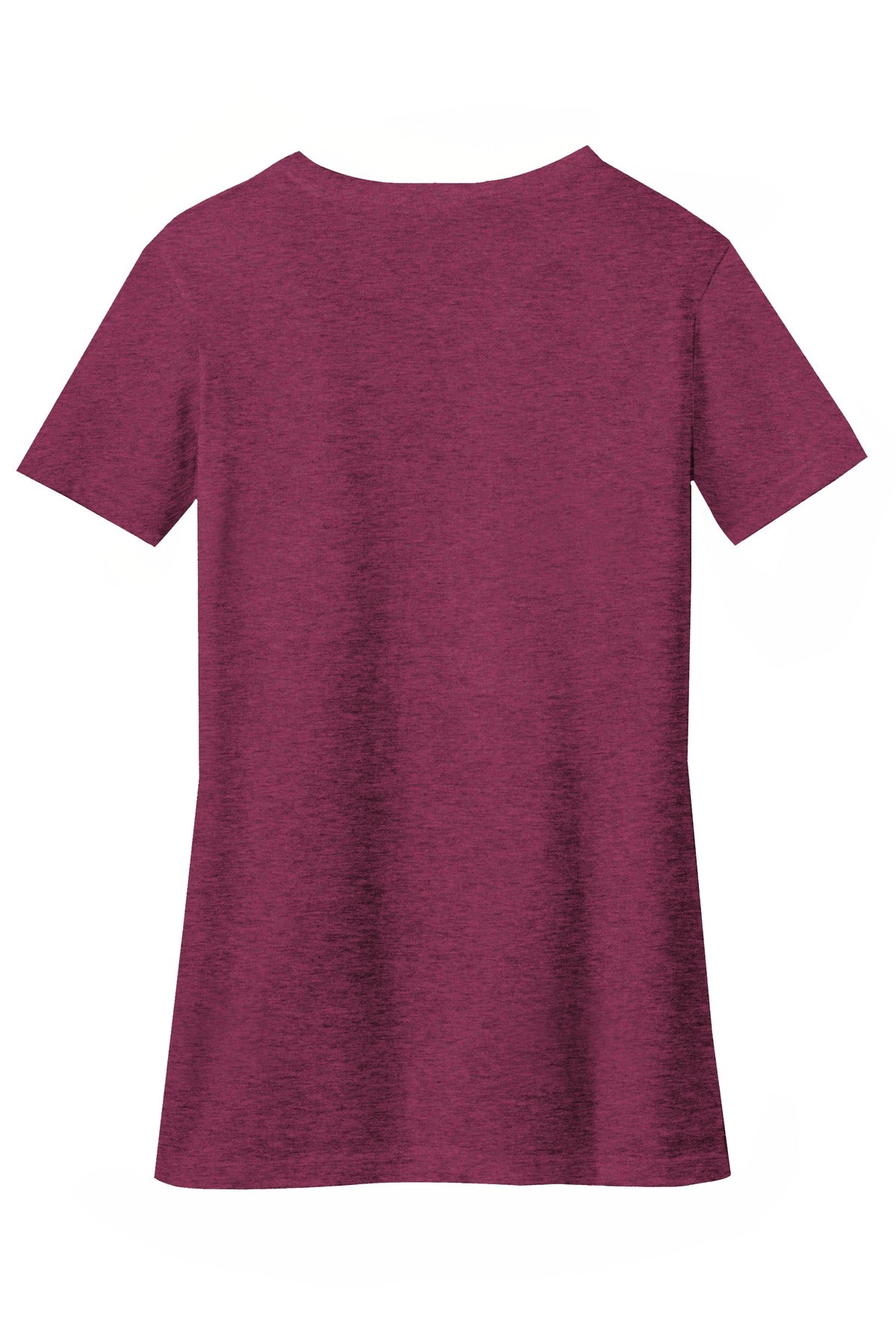 District Women's Perfect Blend CVC V-Neck Tee - Raspberry Fleck