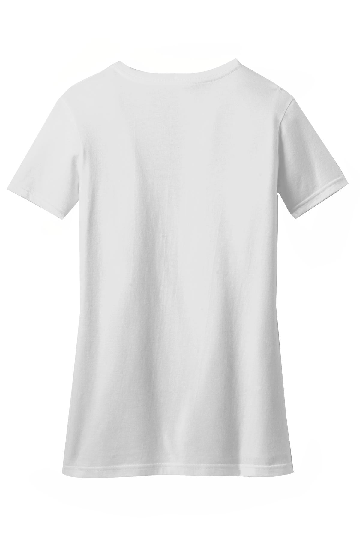 District Women's Perfect Blend CVC V-Neck Tee - White