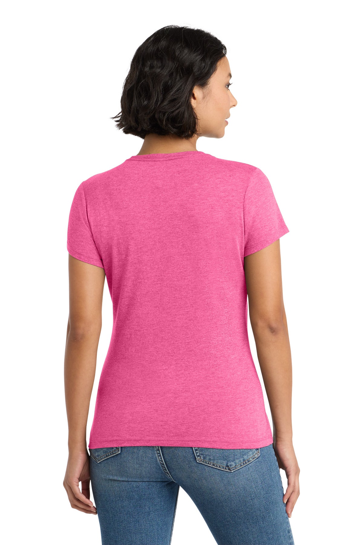 District  Women's Perfect Tri Tee - Fuchsia Frost