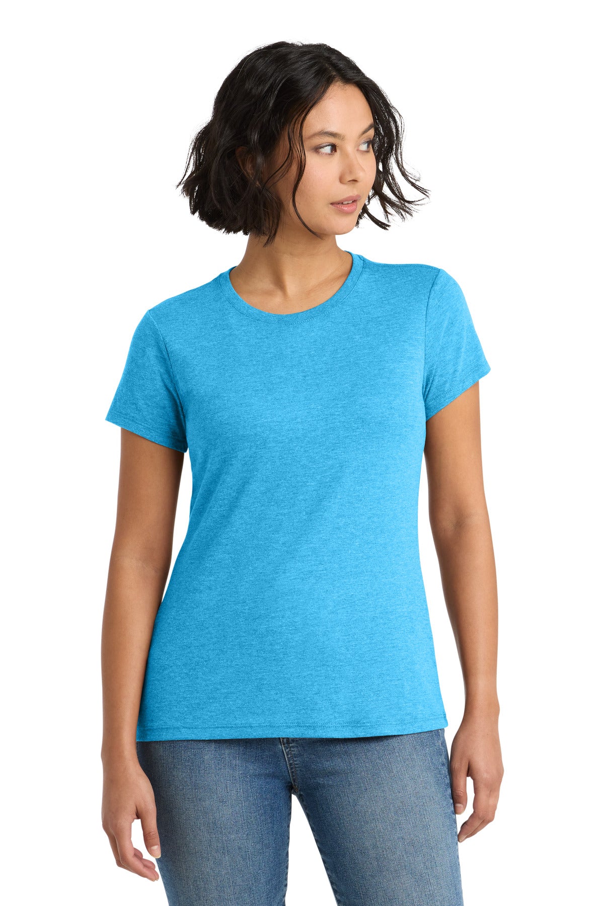 District  Women's Perfect Tri Tee - Turquoise Frost