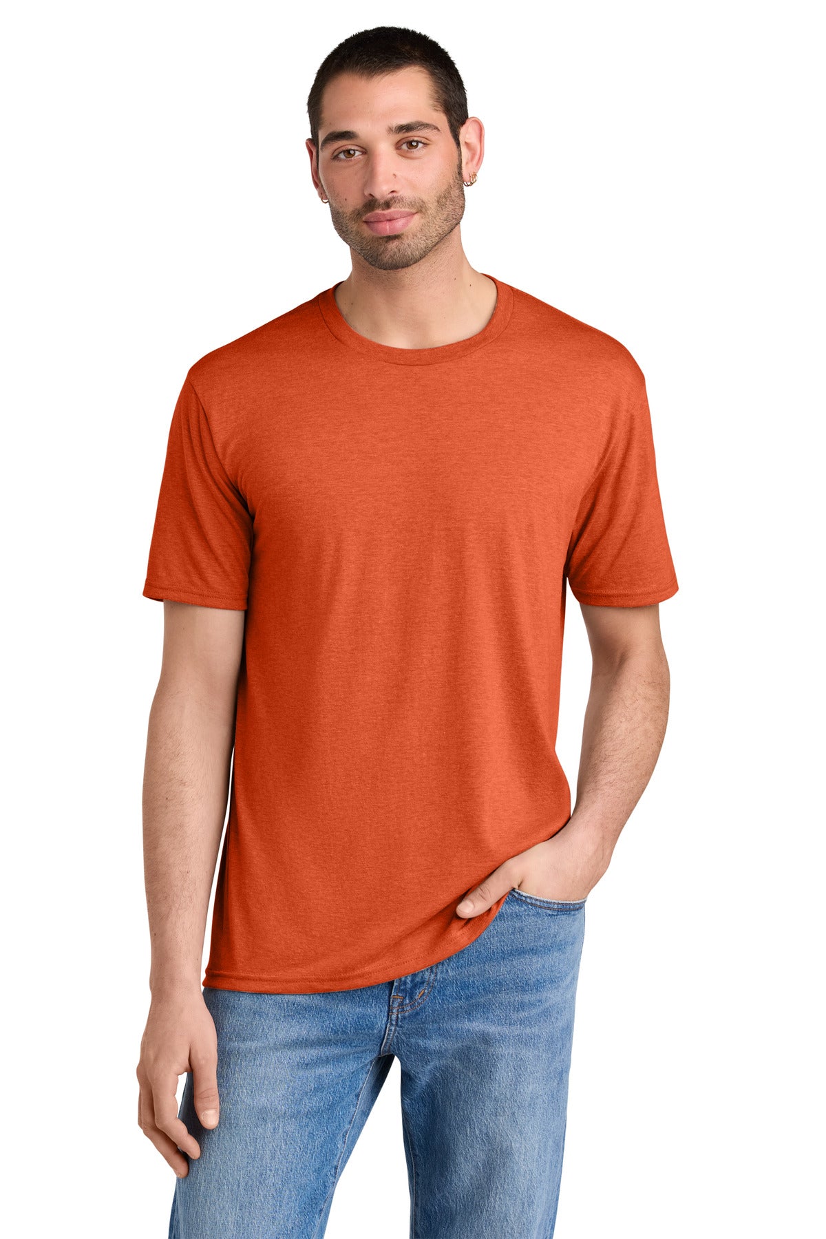 District  Perfect TriTee - Deep Orange Heather