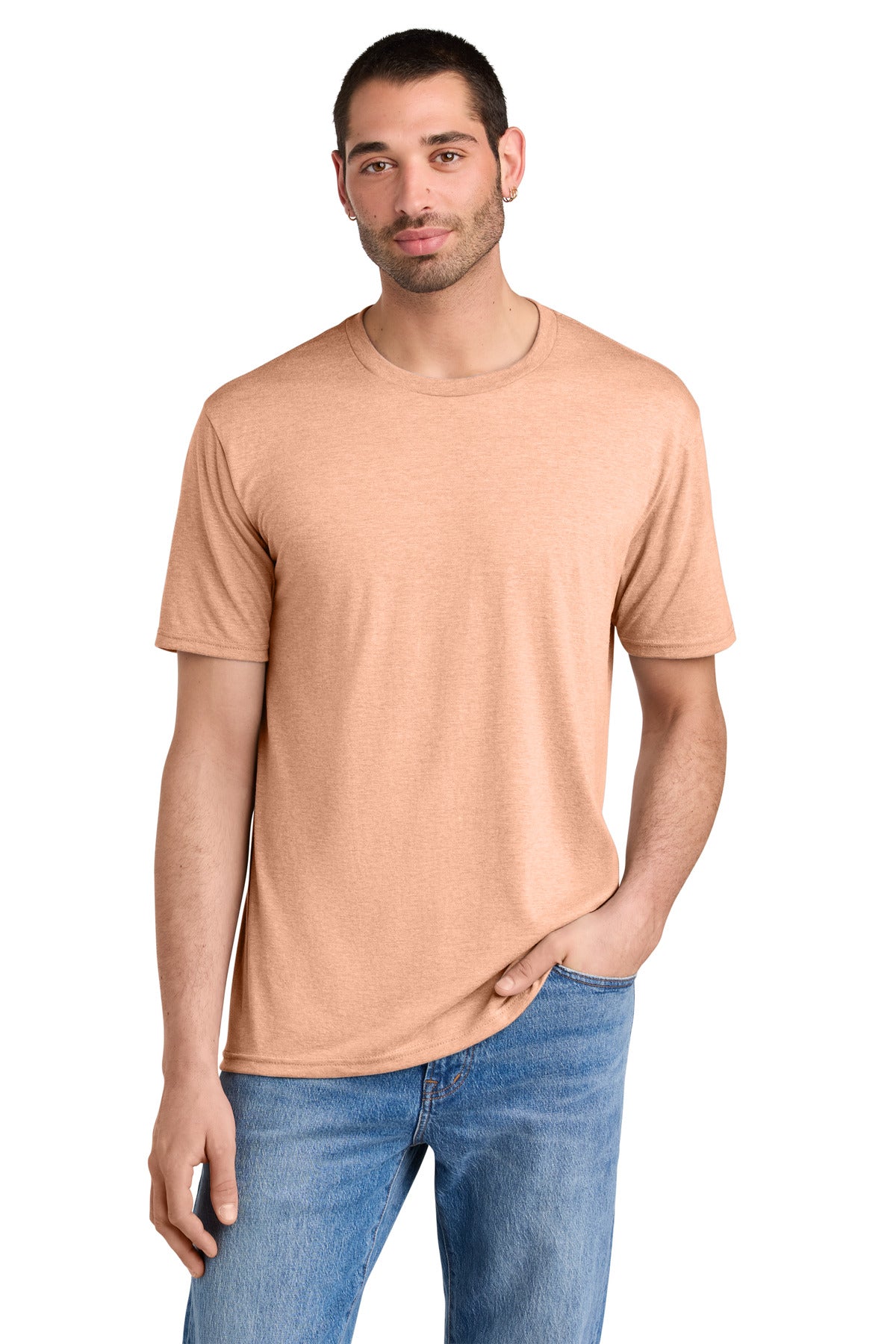 District  Perfect TriTee - Heathered Dusty Peach