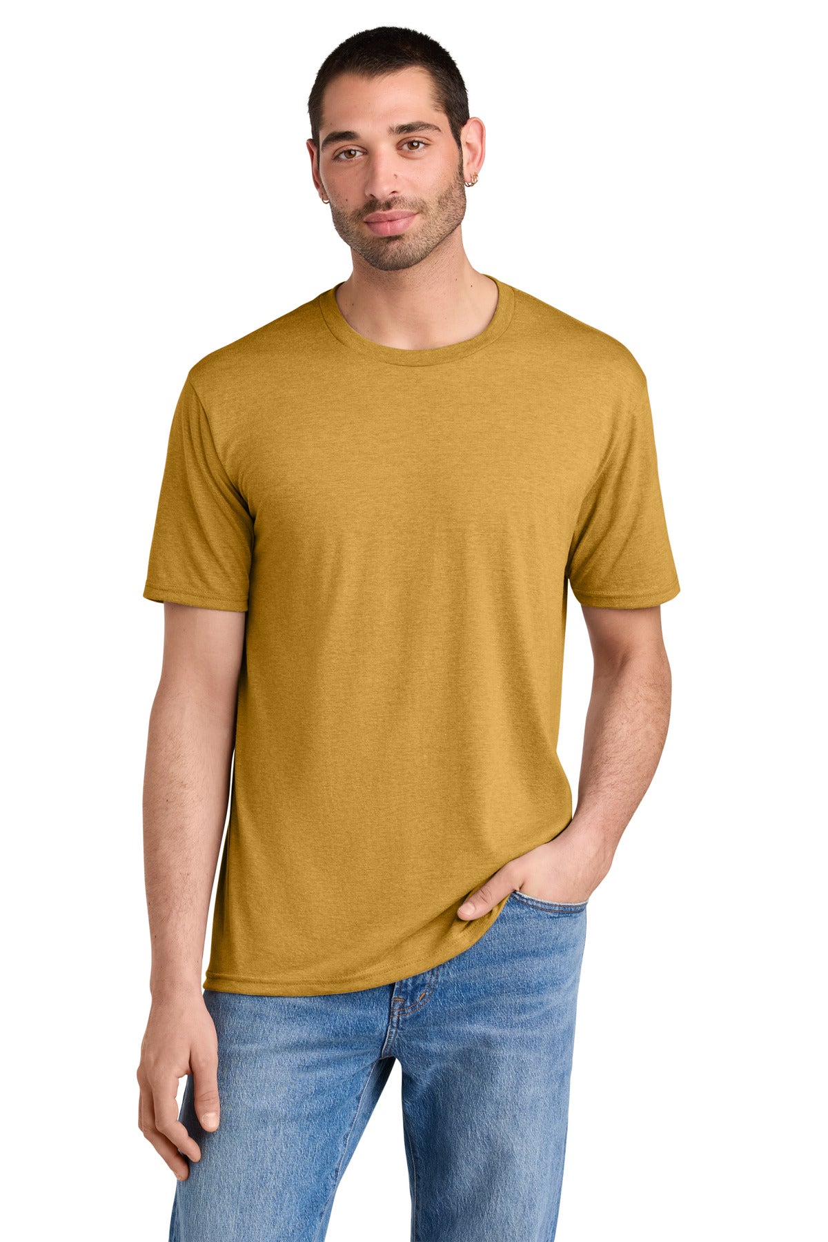 District  Perfect TriTee - Ochre Yellow Heather