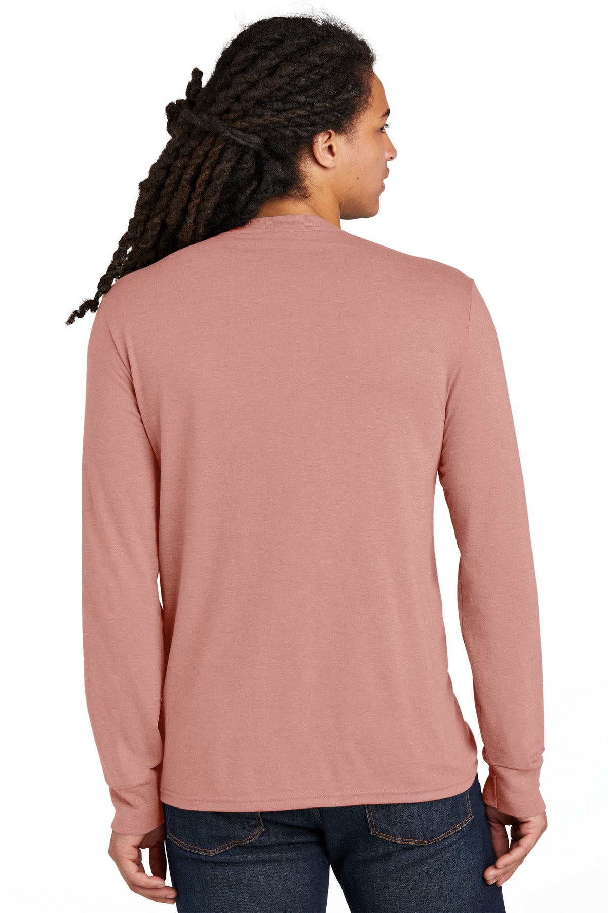 District Perfect Tri Long Sleeve Tee - Blush Frost