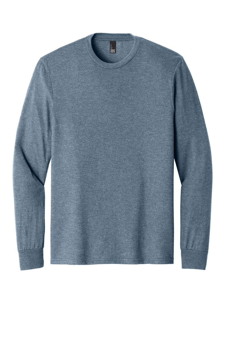 District Perfect Tri Long Sleeve Tee - Flint Blue Heather
