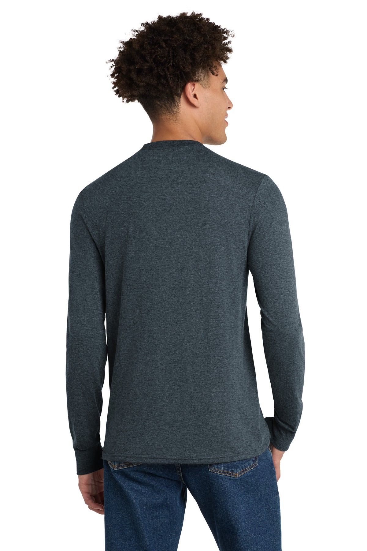 District Perfect Tri Long Sleeve Tee - Navy Frost