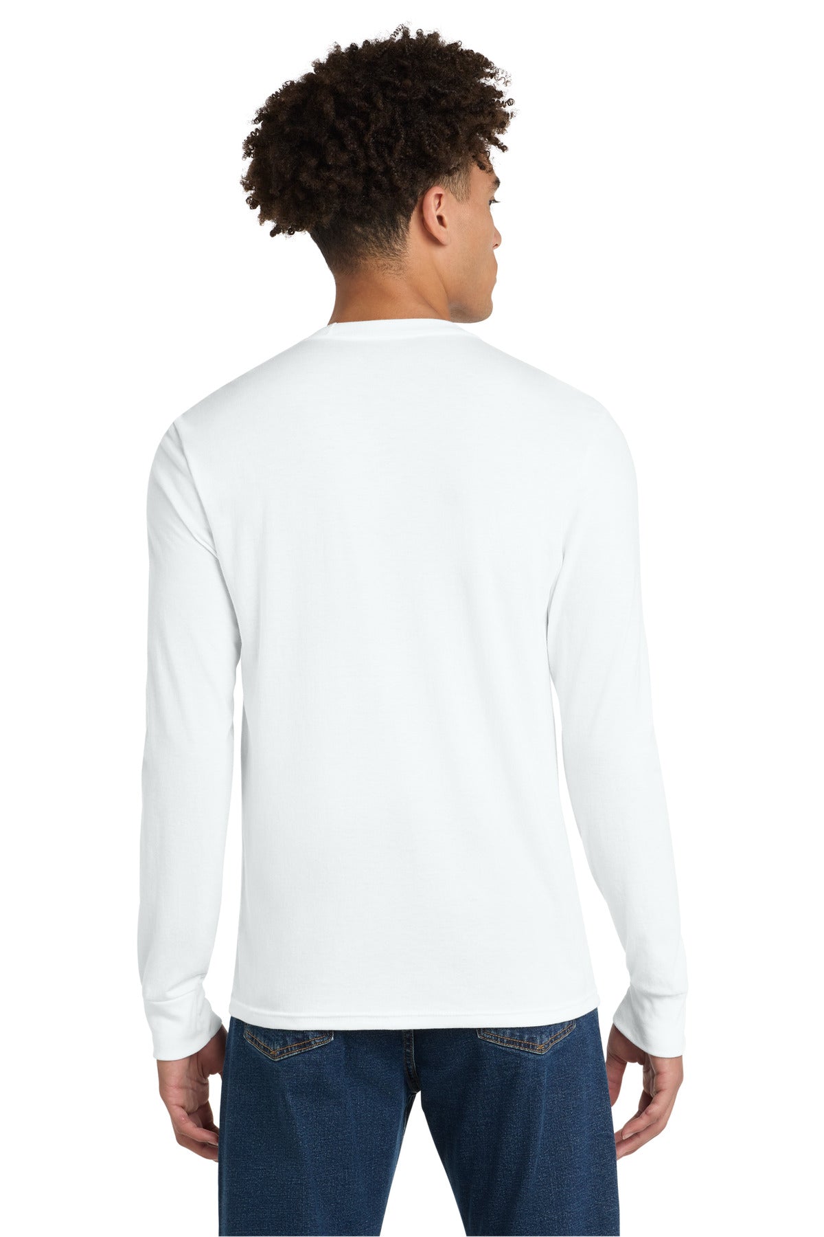 District Perfect Tri Long Sleeve Tee - White
