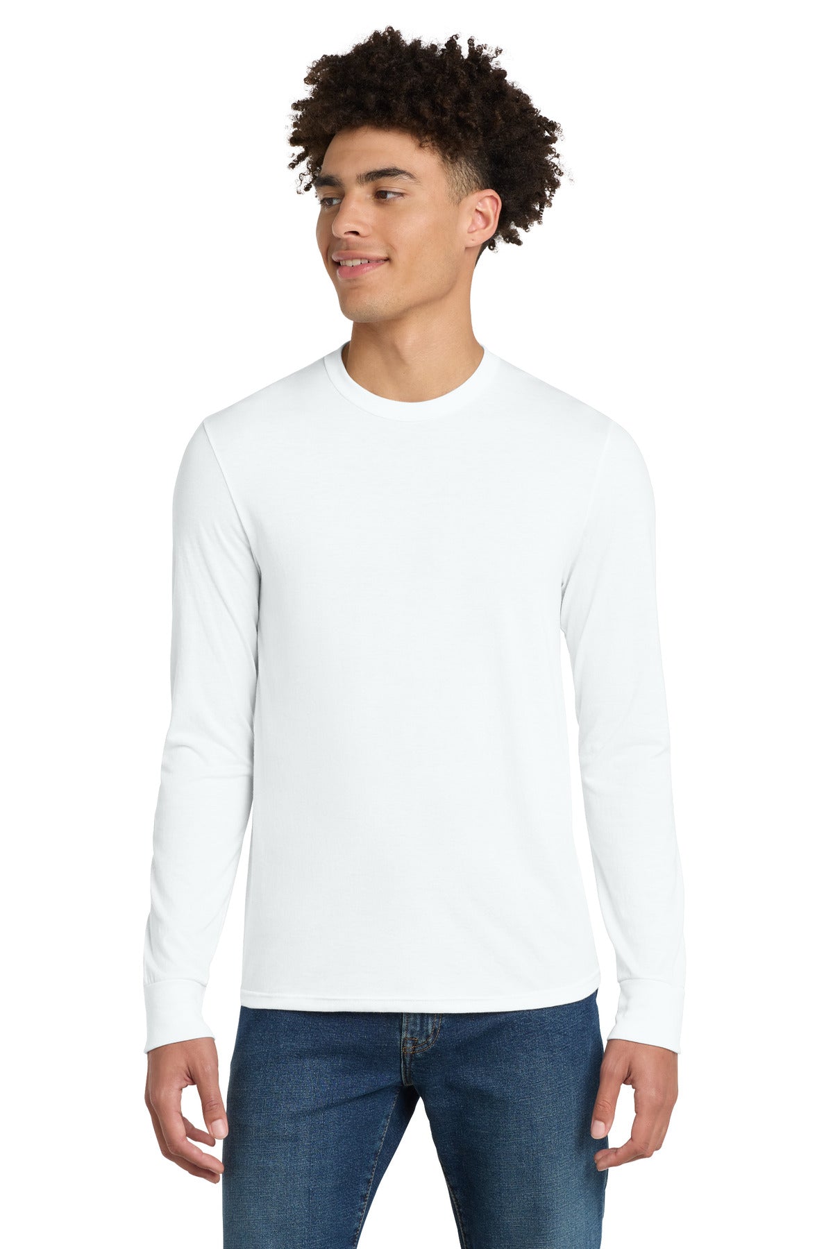 District Perfect Tri Long Sleeve Tee - White