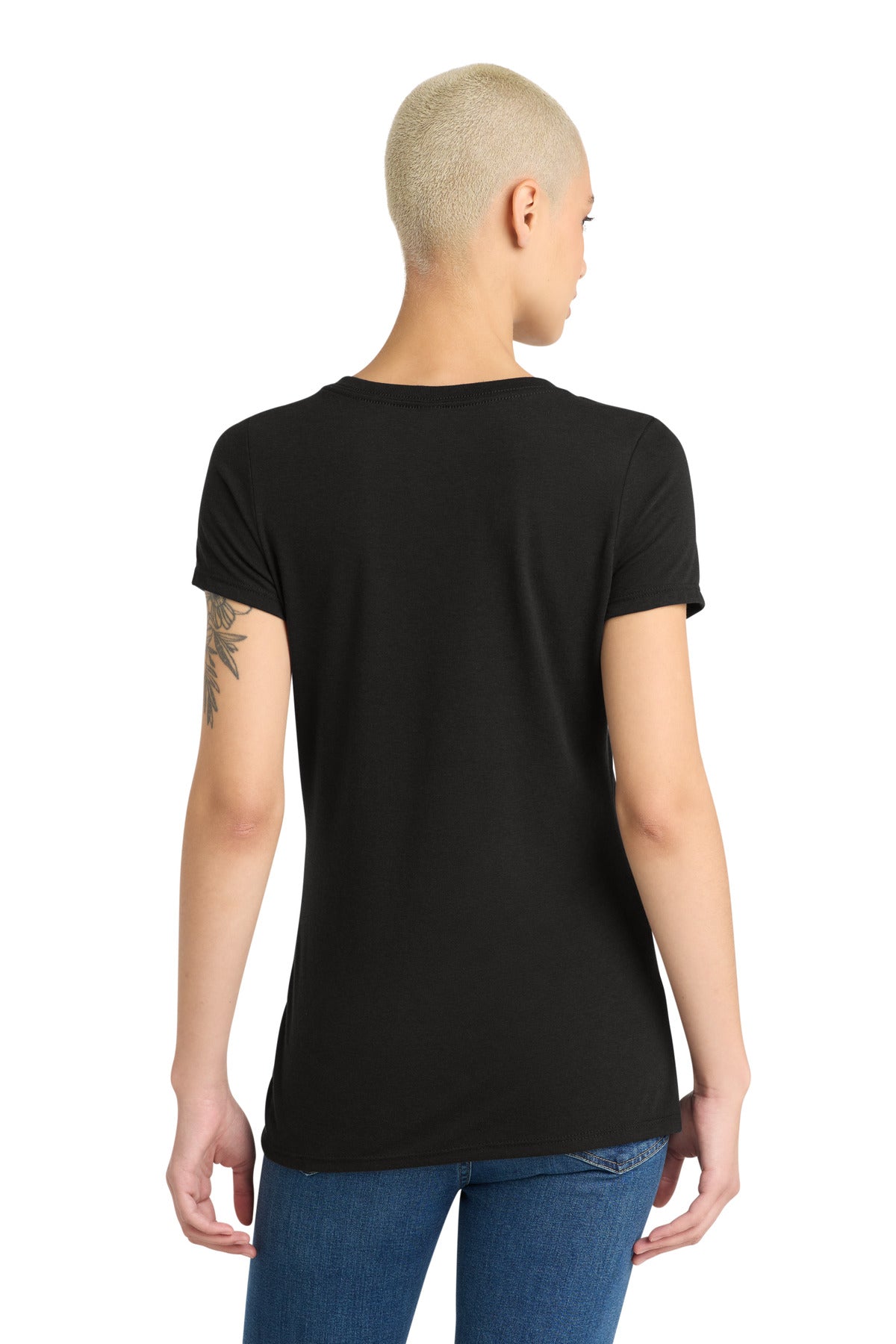 District Women's Perfect Tri V-Neck Tee - Black