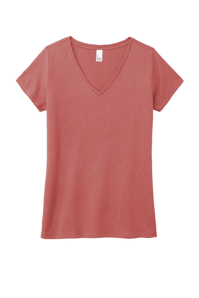 District Women's Perfect Tri V-Neck Tee - Blush Frost