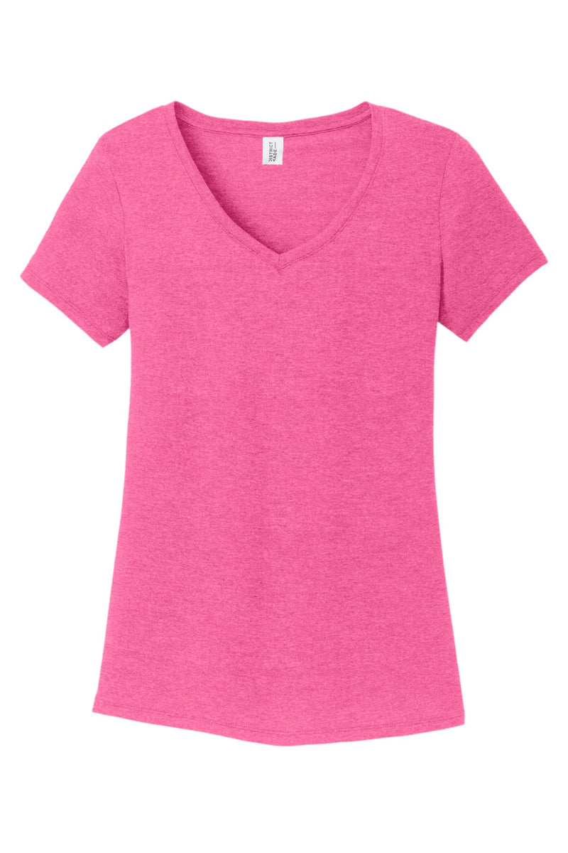 District Women's Perfect Tri V-Neck Tee - Fuchsia Frost