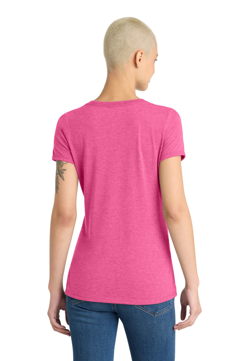 District Women's Perfect Tri V-Neck Tee - Fuchsia Frost