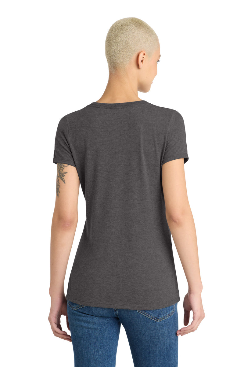 District Women's Perfect Tri V-Neck Tee - Heathered Charcoal