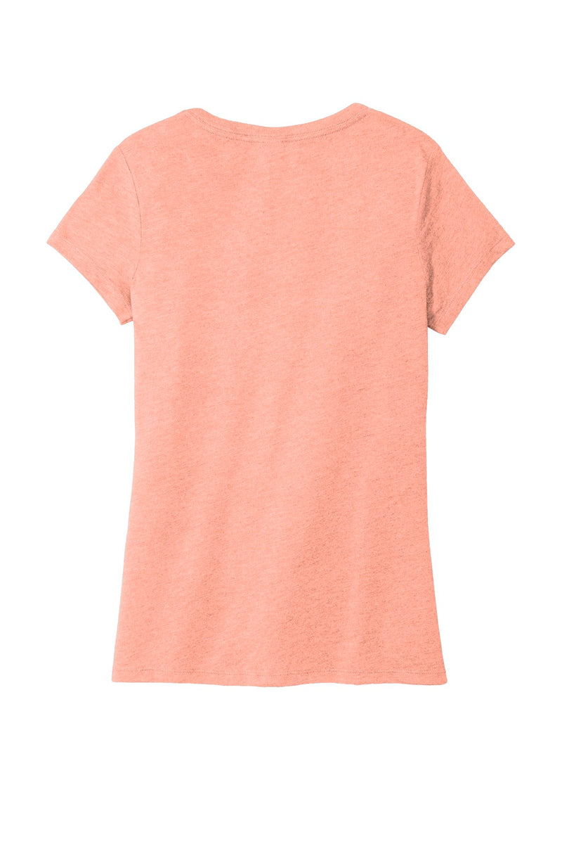 District Women's Perfect Tri V-Neck Tee - Heathered Dusty Peach