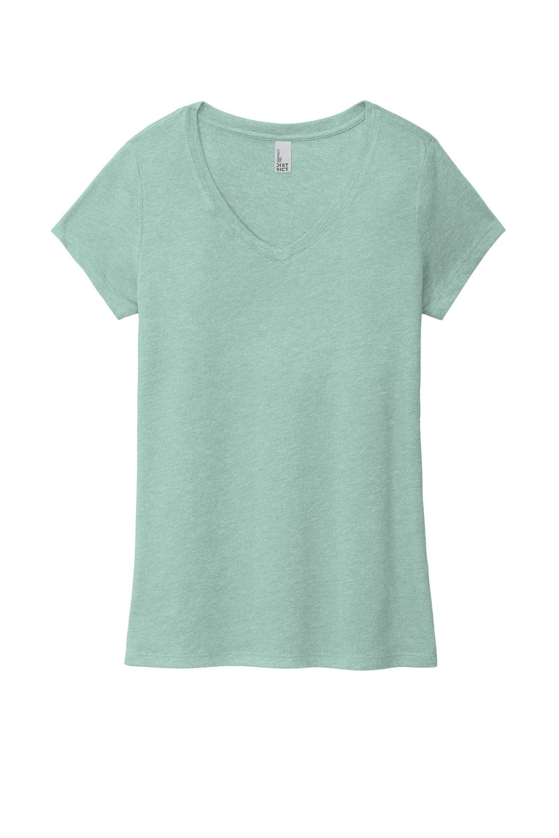 District Women's Perfect Tri V-Neck Tee - Heathered Dusty Sage