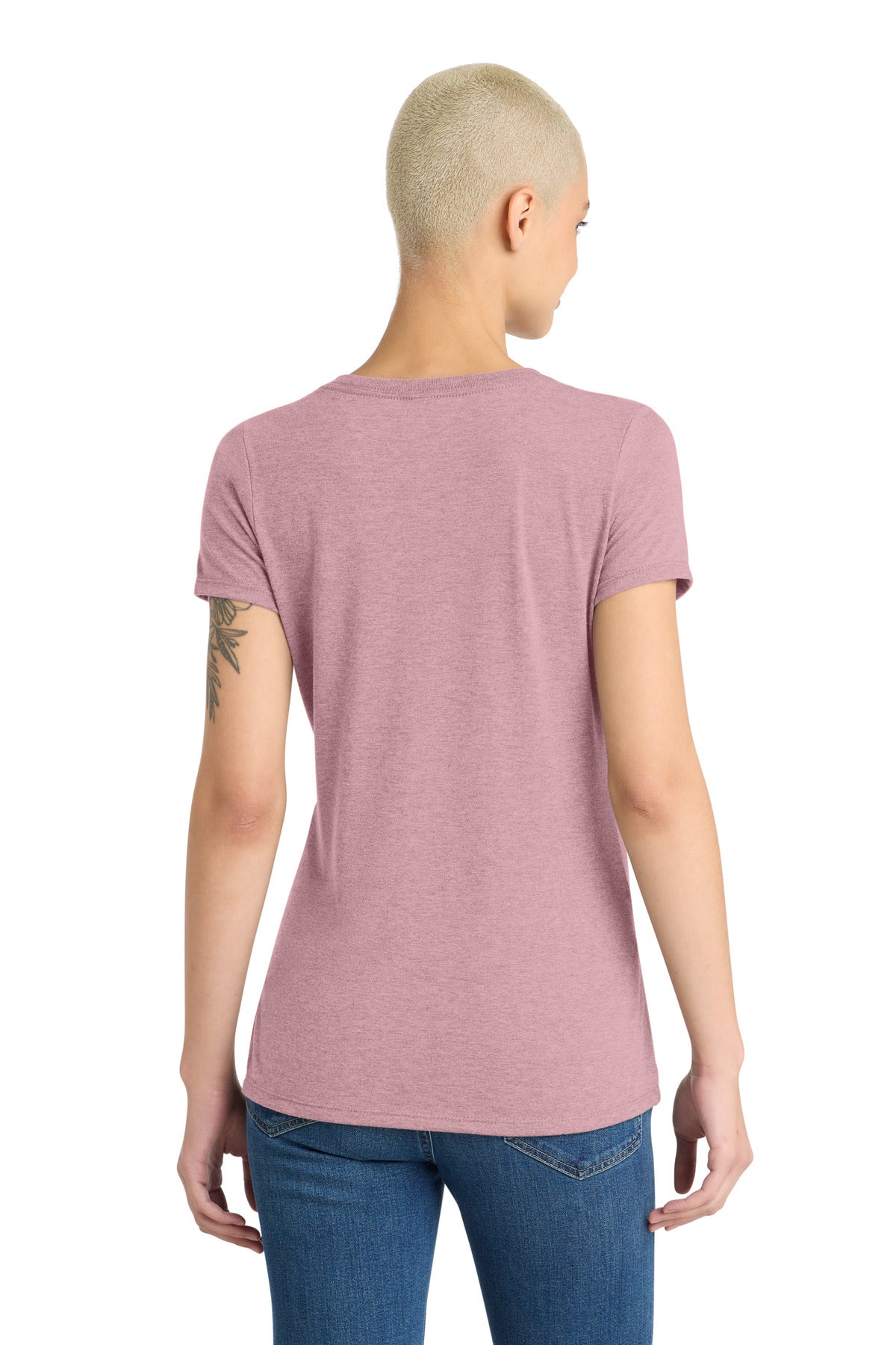 District Women's Perfect Tri V-Neck Tee - Heathered Lavender
