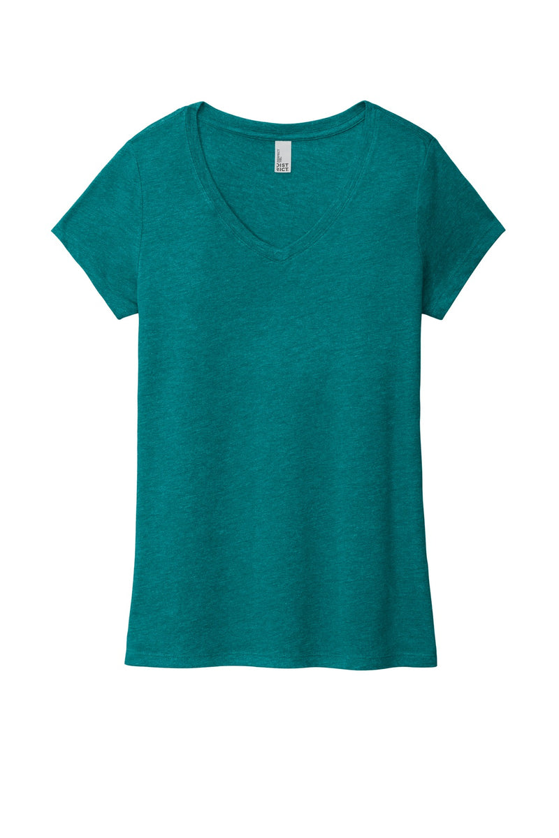 District Women's Perfect Tri V-Neck Tee - Heathered Teal