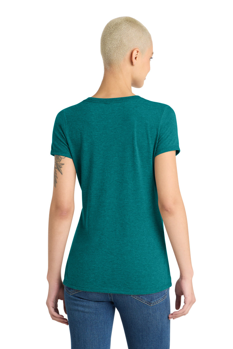 District Women's Perfect Tri V-Neck Tee - Heathered Teal