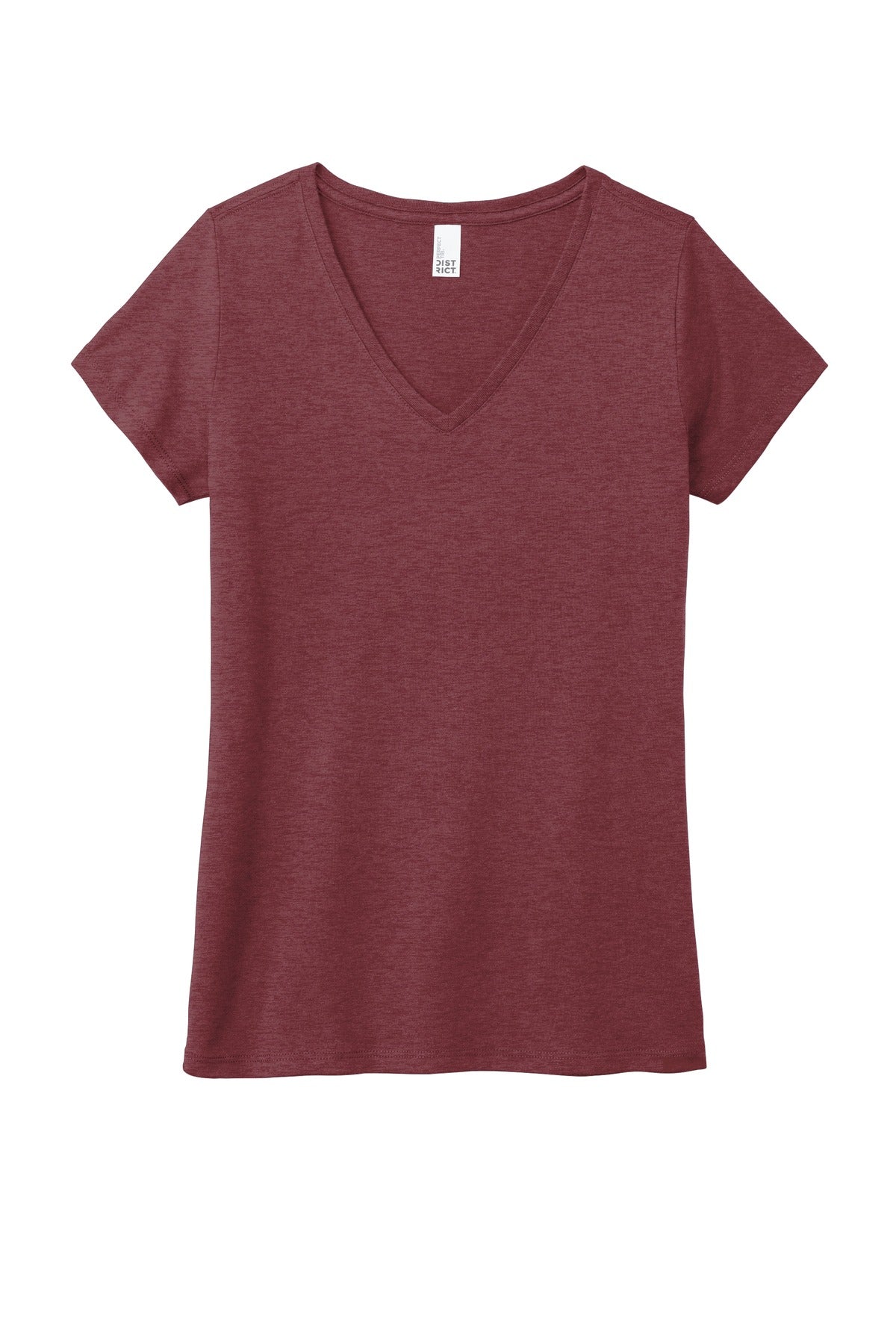 District Women's Perfect Tri V-Neck Tee - Maroon Frost