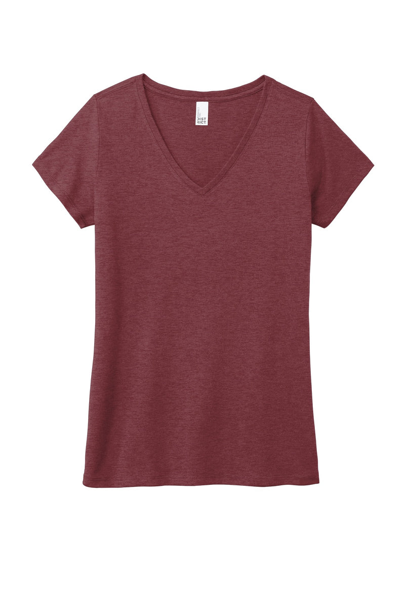 District Women's Perfect Tri V-Neck Tee - Maroon Frost