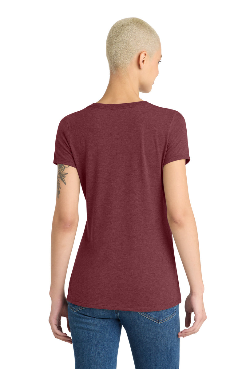 District Women's Perfect Tri V-Neck Tee - Maroon Frost