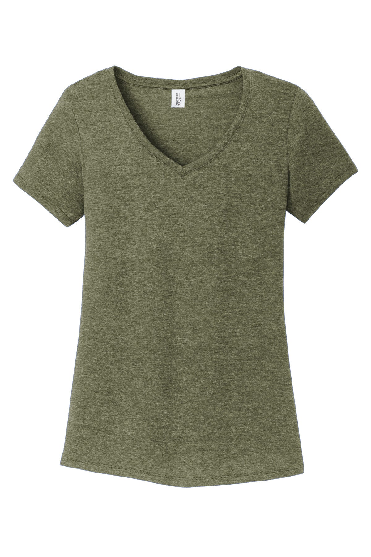 District Women's Perfect Tri V-Neck Tee - Military Green Frost