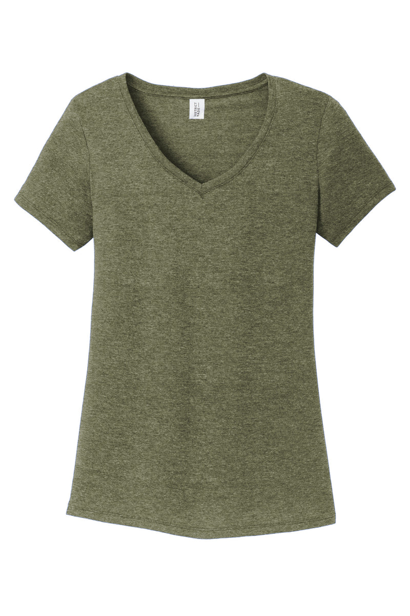 District Women's Perfect Tri V-Neck Tee - Military Green Frost