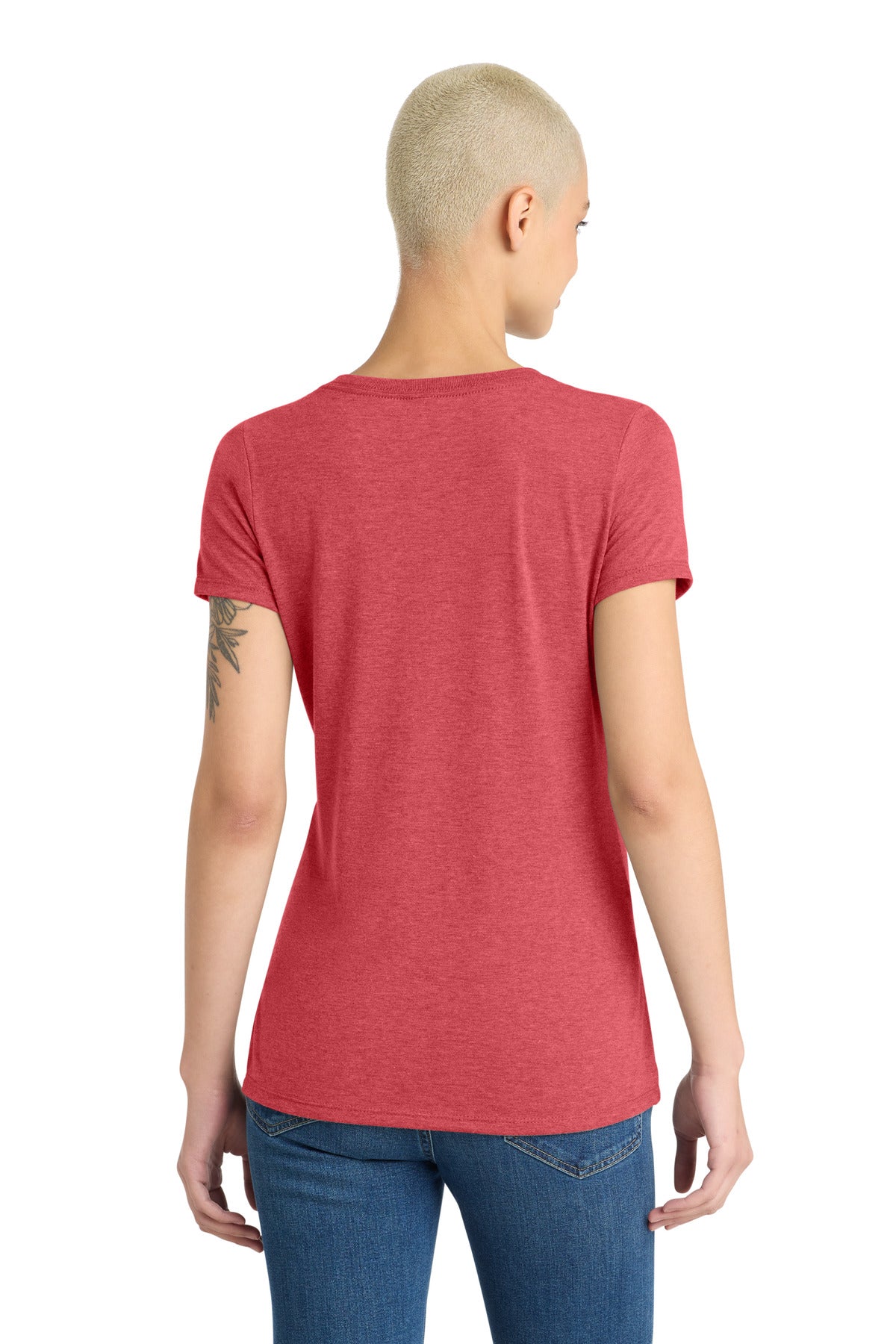 District Women's Perfect Tri V-Neck Tee - Red Frost